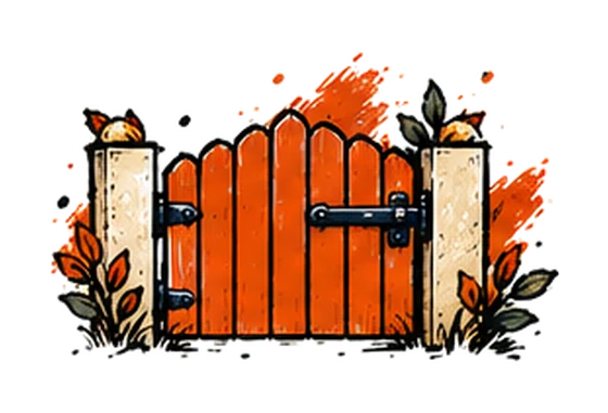 A garden gate with a latch